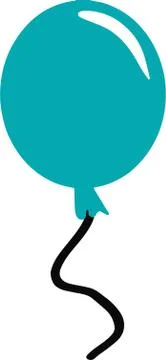 Balloon icon on white background Stock Illustration
