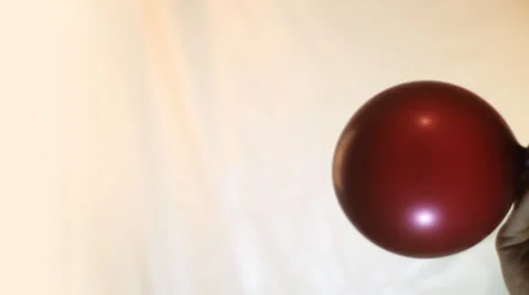 Balloon is inflated and blown off by close up Stock Footage 36222353