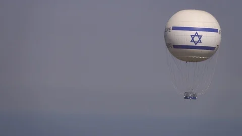 A balloon, Israel flag 스톡 동영상 110844432
