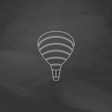 Balloon journey computer symbol Stock Illustration