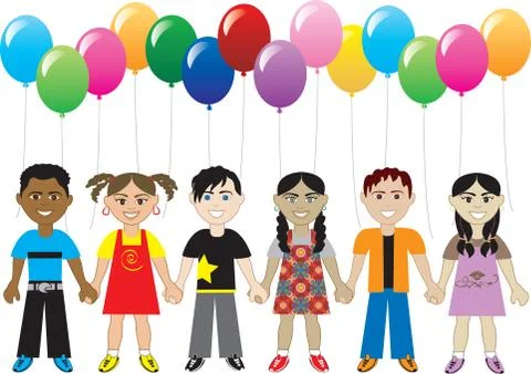 Balloon Kids Stock Illustration