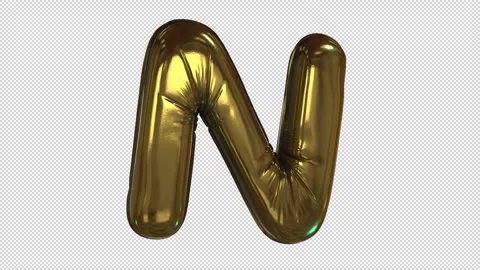 Balloon Letter N Stock Footage 266285834