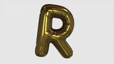 Balloon Letter R Video stock 266300278