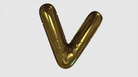 Balloon Letter V Video stock 266293927
