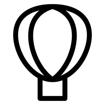 Balloon line icon vector illustration isolated on white background Stock Illustration