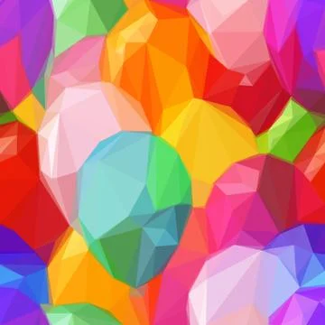 Balloon Low Poly Pattern Stock Illustration