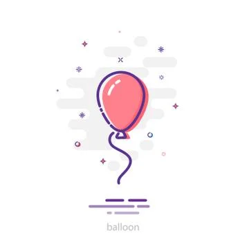 Balloon in mbe design style. Vector isolated balloon. イラスト素材