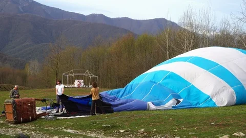 Balloon in the mountains Stock-Footage 106650534
