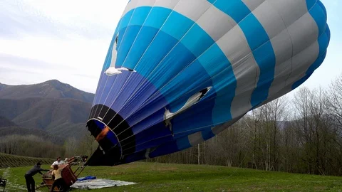 Balloon in the mountains Stock Footage 108441010