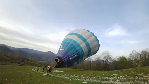 Balloon in the mountains of Sochi Stock Footage 107626881