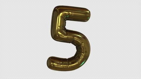 Balloon Number 5 Stock Footage 266253630