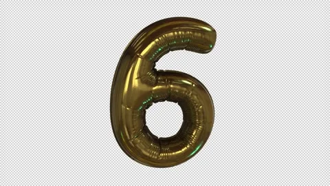 Balloon Number 6 Stock Footage 266253891