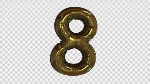 Balloon Number 8 Stock Footage 266254077