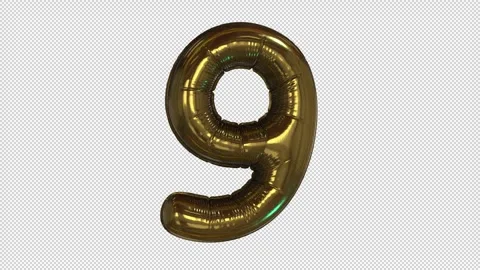 Balloon Number 9 Stock Footage 266254093