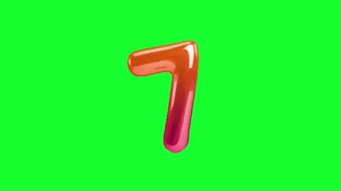 Balloon number animation on chroma key background Stock Footage 333561613