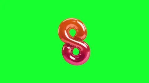 Balloon number animation on chroma key background Stock-Footage 333561614