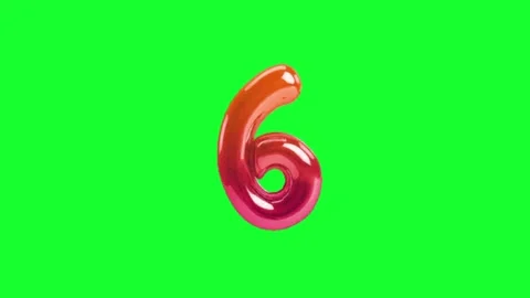 Balloon number animation on chroma key background Vidéo 333561623