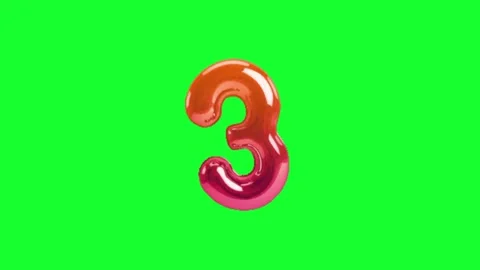 Balloon number animation on chroma key background Stock-Footage 333561627