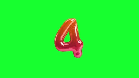 Balloon number animation on chroma key background Stock-Footage 333561629