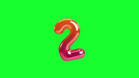 Balloon number animation on chroma key background 库存影片 333561635