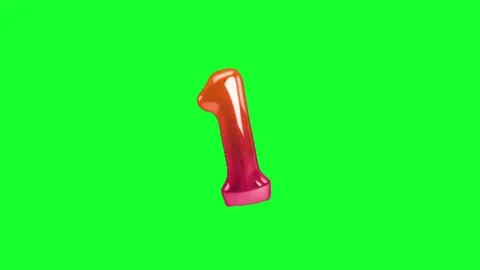 Balloon number animation on chroma key background 库存影片 333561641