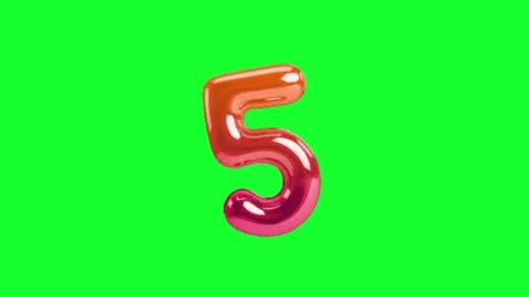 Balloon number animation on chroma key background 库存影片 333561646