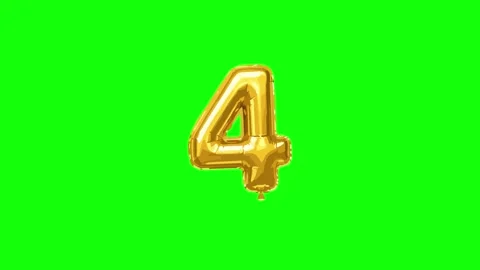 Balloon numbers animated realistic golden foil party celebration counting o.. Stock Footage 345856268