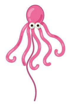 Balloon in octopus shape Stock Illustration