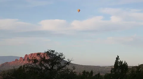 Balloon over Canyon Stock Footage 40813901