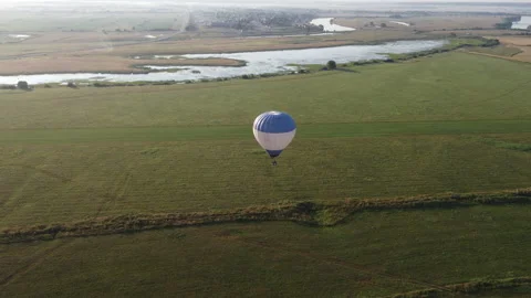Balloon over the field Stock Footage 164701874