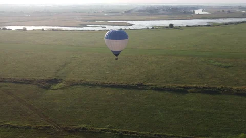 Balloon over the field Stock Footage 164702091