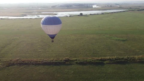 Balloon over the field Stock Footage 164702842