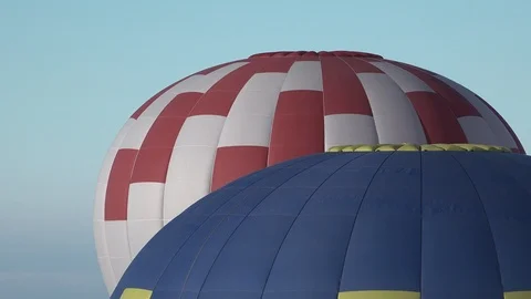 Balloon over the mountains, Bashkortostan, winter Stock Footage 102933206