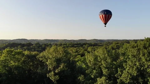 Balloon over the Ozarks Stock Footage