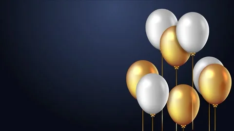Balloon party decoration animation background in 4k Stock Footage 246728179