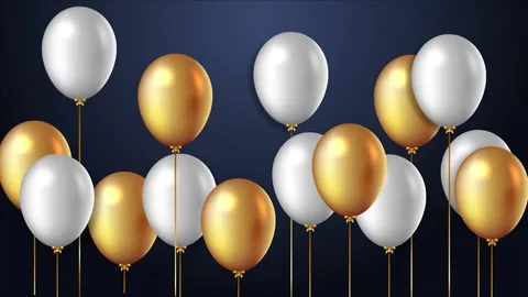 Balloon party decoration animation background in 4k Stock Footage 246728670