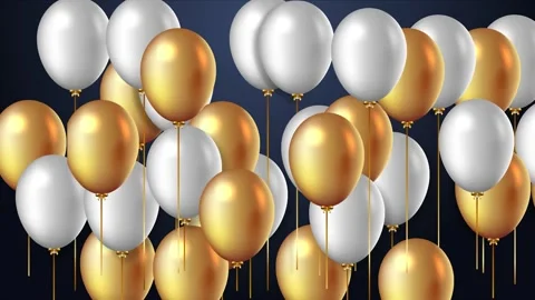 Balloon party decoration animation background in 4k Stock Footage 246728681