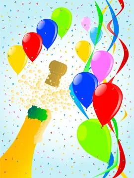 Balloon party Stock Illustration