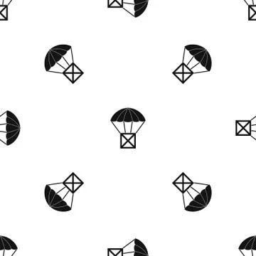 Balloon pattern seamless black Stock Illustration