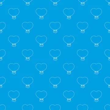 Balloon pattern vector seamless blue イラスト素材