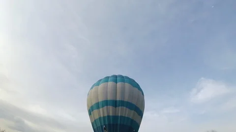 Balloon is preparing to take off Stock Footage 107627091