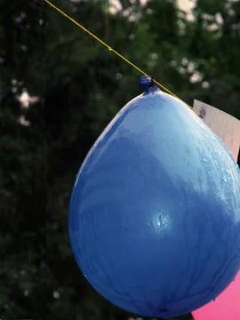 Balloon in the rain Stock Photos