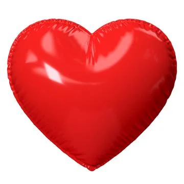 Balloon Red 3D Heart Illustrazione stock