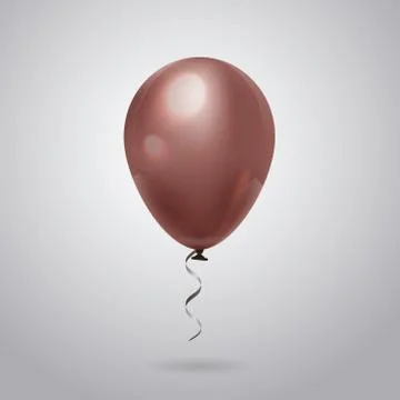 Balloon With Ribbon On Grey Background Design For Decoration Stock Illustration