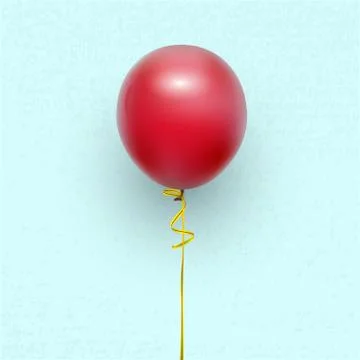 Balloon on a ribbon Stock Illustration