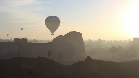 Balloon Ride, Egypt Stock Footage