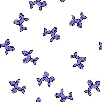 Balloon sculpture vector seamless pattern Stock Illustration