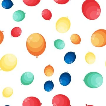 Balloon Seamless Pattern Background.  Illustration. Stock Illustration
