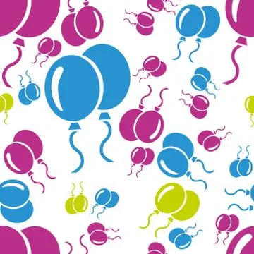 Balloon seamless pattern Stock Illustration