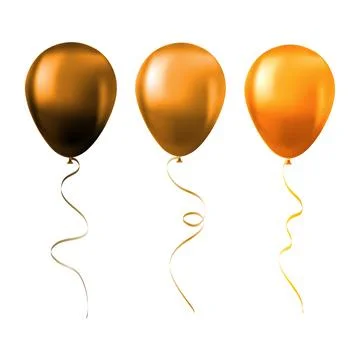 Balloon set isolated on white background Set of orange balloons Stock-Illustration